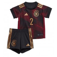 Tyskland Antonio Rudiger #2 Bortatröja Barn VM 2022 Kortärmad (+ Korta byxor)